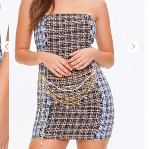 Tweed Multi-Colored Woven Dress